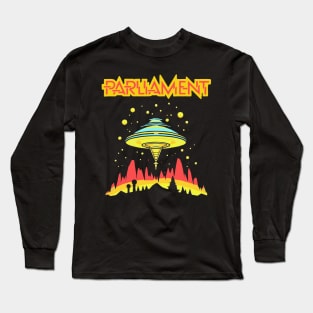 Parliament Funkadelic Retro Mothership UFO Rock Funk Throwback Long Sleeve T-Shirt